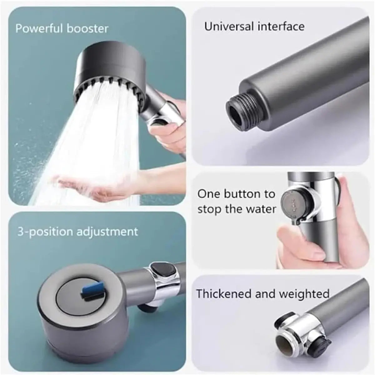 PrimeCart™ Multifunctional Scalp Massage Shower Head